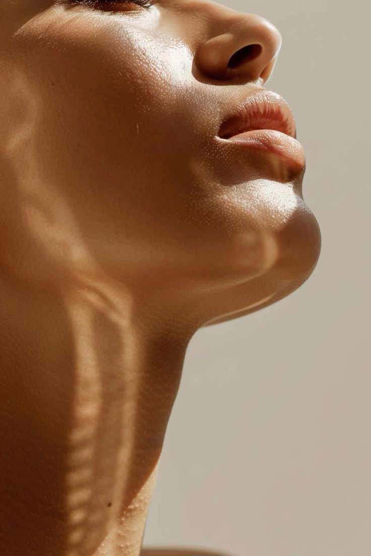 Portrait of glowing skin